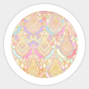 Rosy Opalescent Art Deco Pattern Sticker